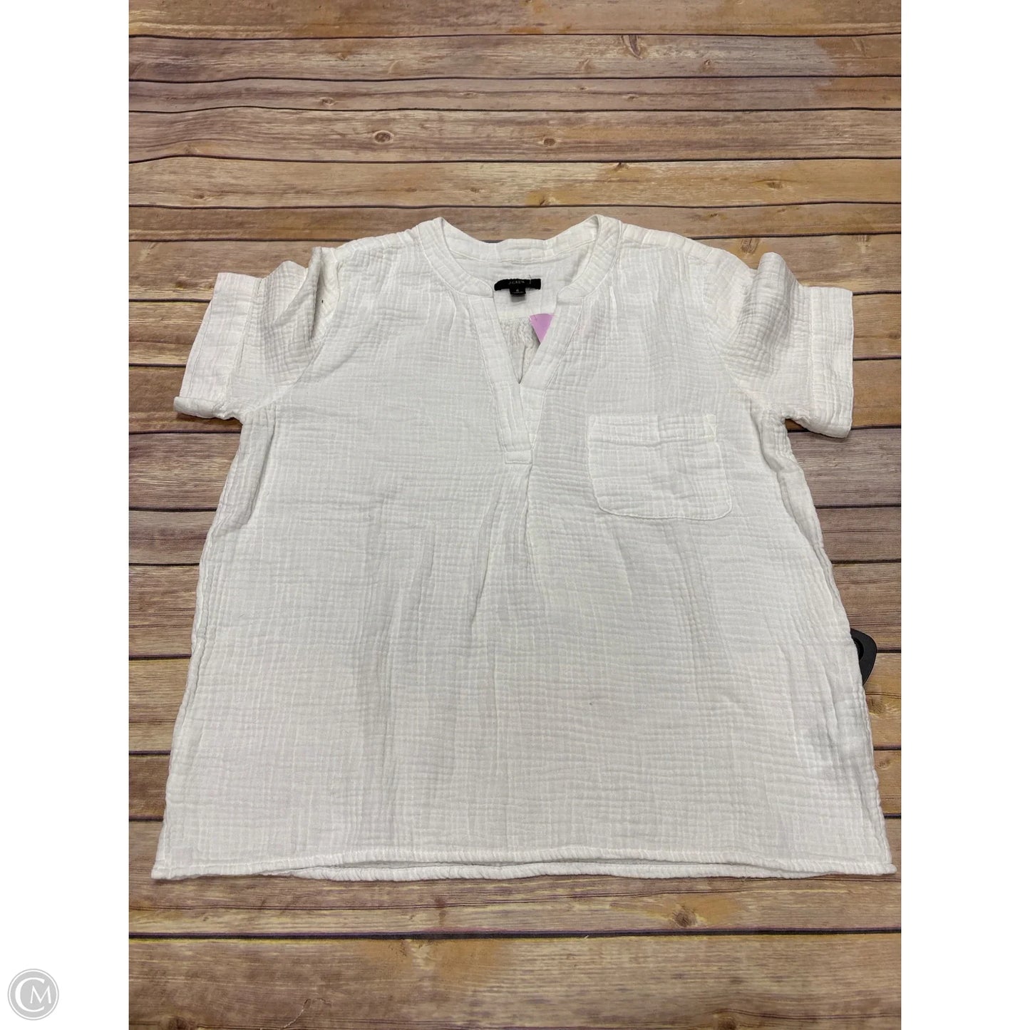 Top Short Sleeve By J. Crew In White, Size: S