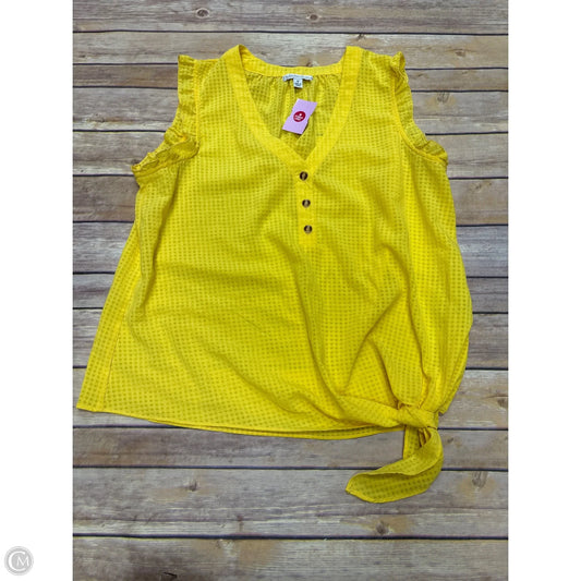Top Sleeveless By Ophelia Roe In Yellow, Size: M
