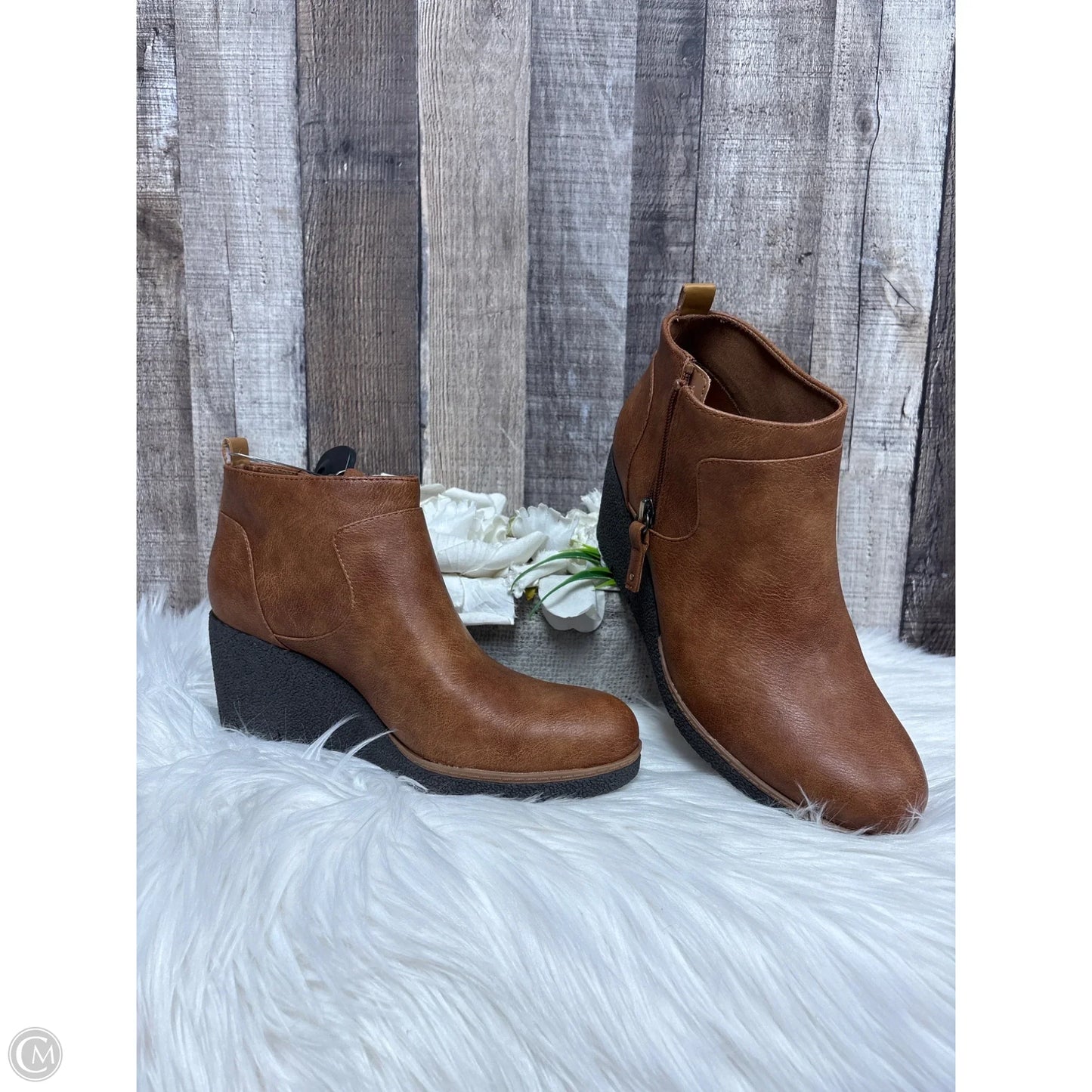Boots Ankle Heels By Dr Scholls In Brown, Size: 7.5