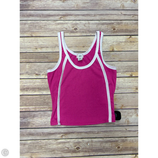 Top Sleeveless By Bdg In Pink & White, Size: M