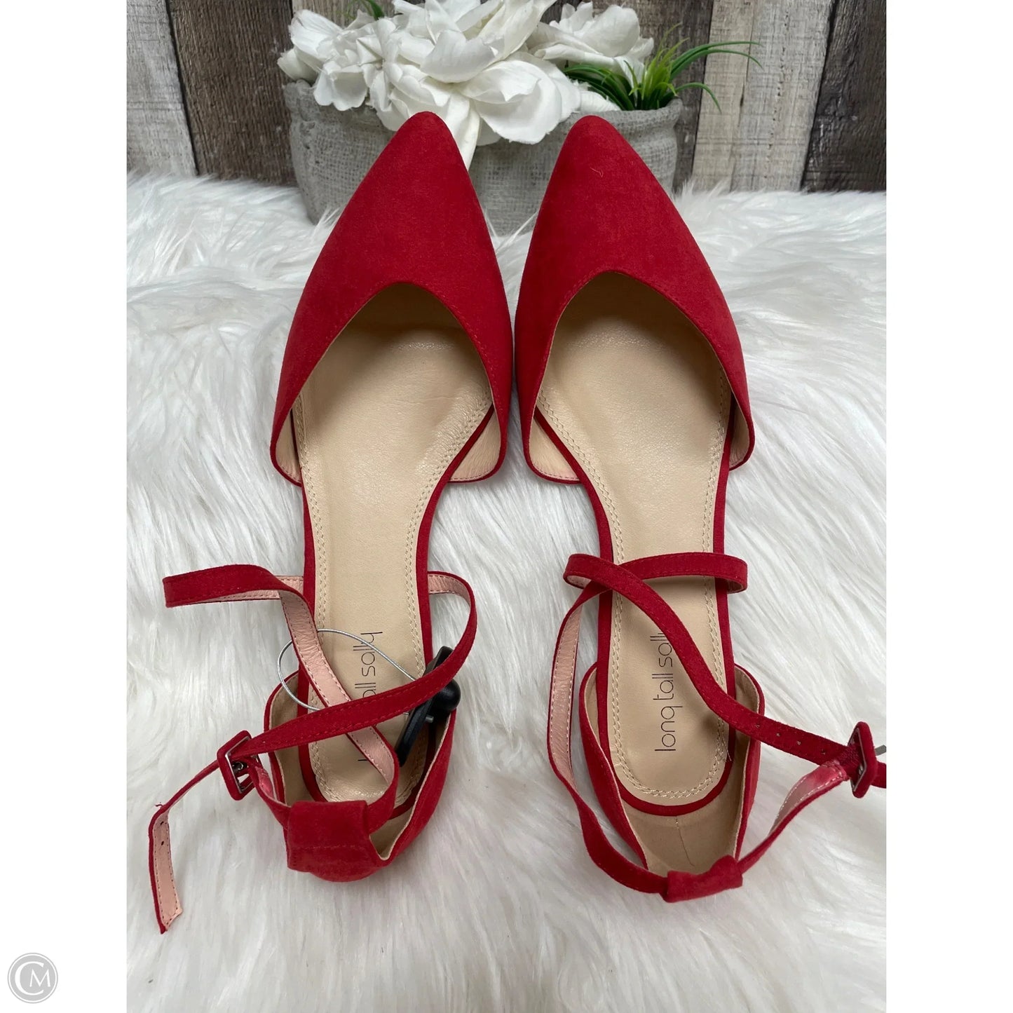 Shoes Flats By Long Tall Sally In Red, Size: 11