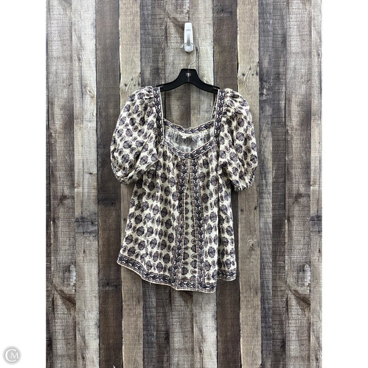 Top Short Sleeve By Max Studio In Multi-colored, Size: M