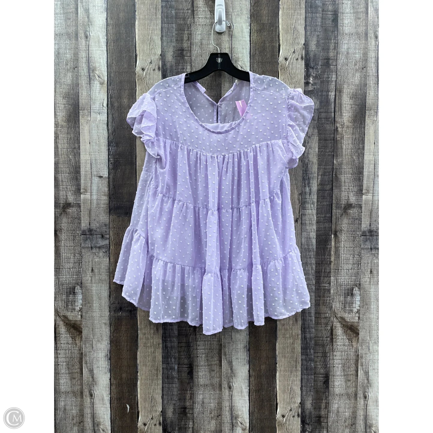 Top Short Sleeve By Entro In Purple, Size: S