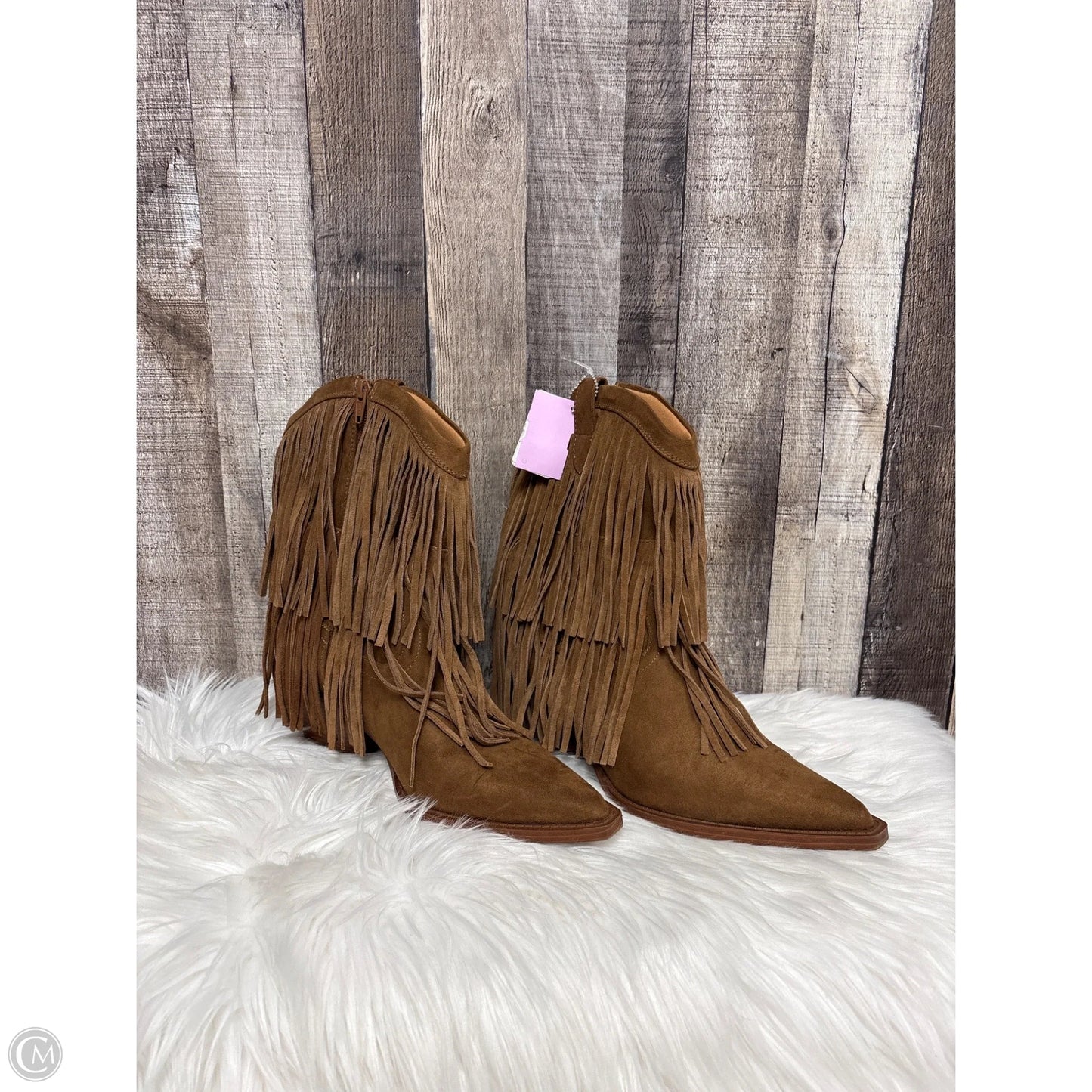 Boots Ankle Heels By Universal Thread In Brown, Size: 11