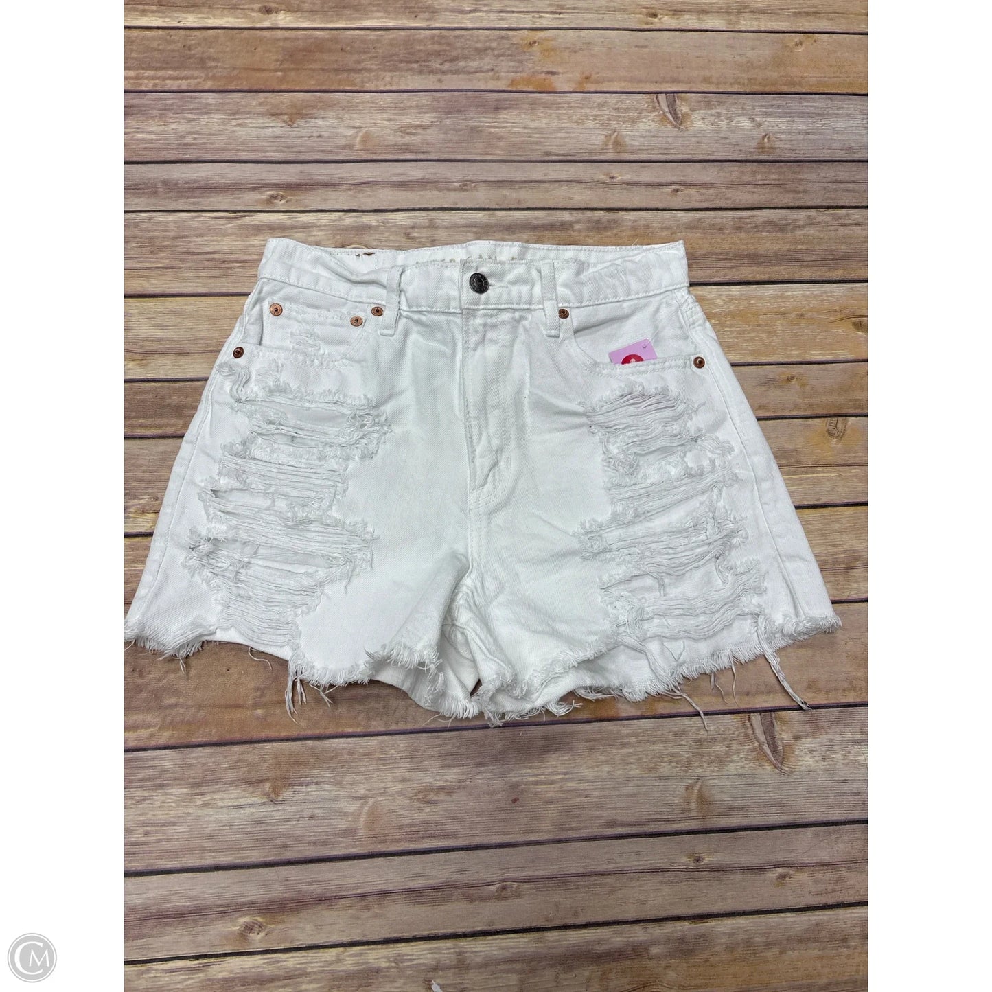 Shorts By American Eagle In White Denim, Size: 4