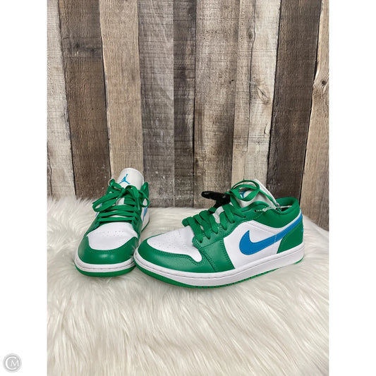 Shoes Luxury Designer By Jordan In Green & White, Size: 7.5