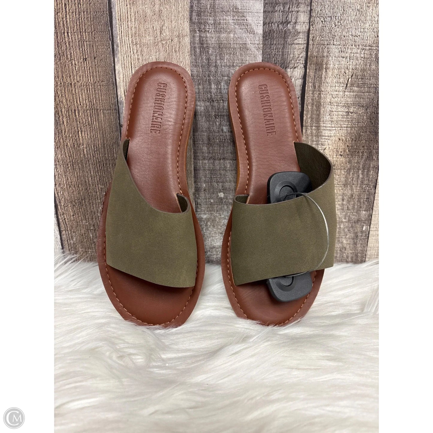 Sandals Flats By Cushionaire In Green, Size: 8