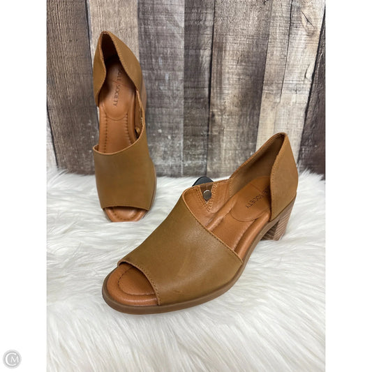 Sandals Heels Block By Sole Society In Tan, Size: 8