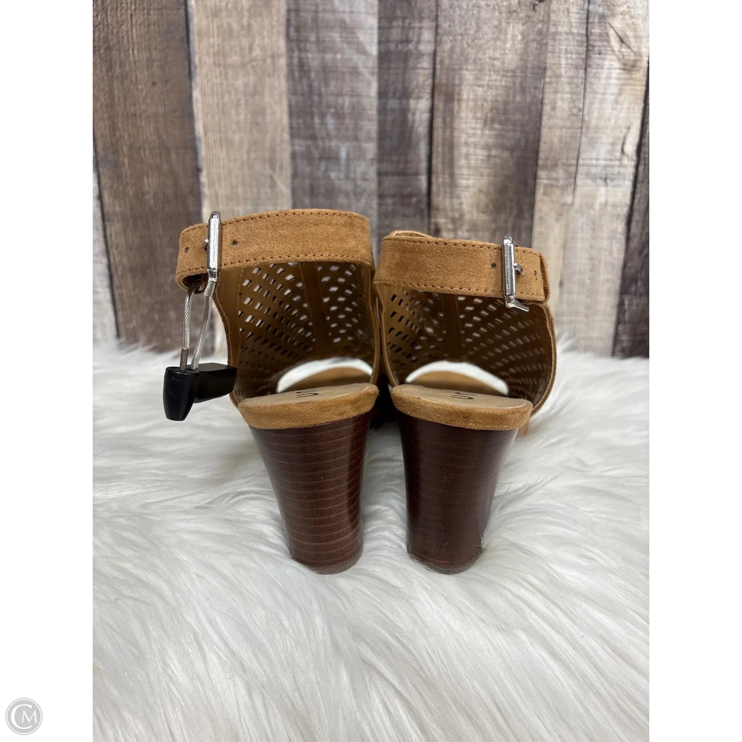 Sandals Heels Block By Unisa In Tan, Size: 8.5