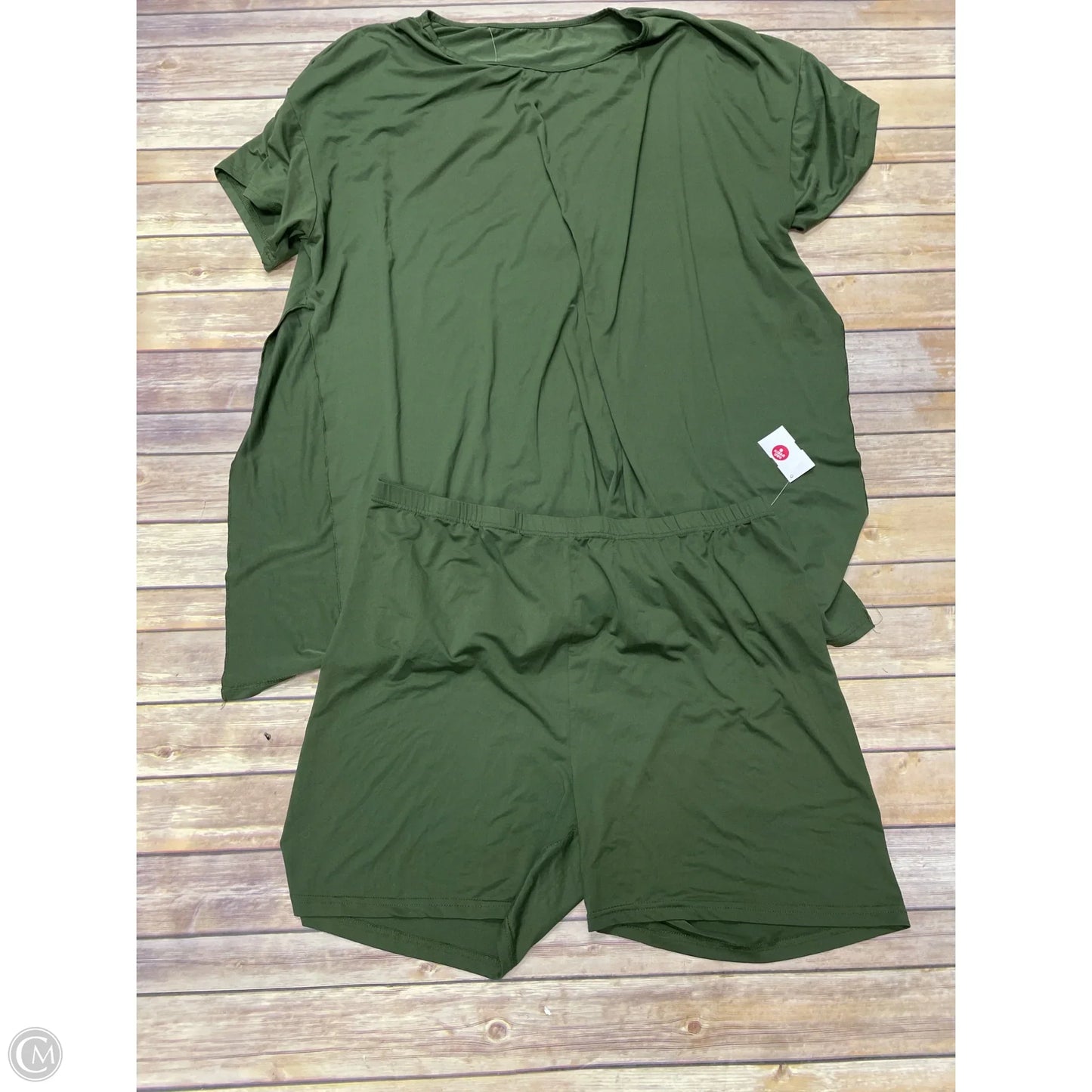 Shorts Set By Shein In Green, Size: 4x