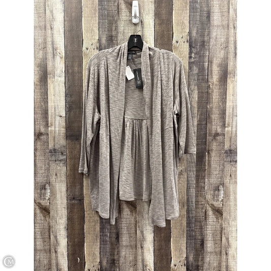 Cardigan By International Concepts In Tan, Size: 1x