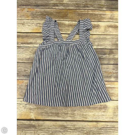 Top Sleeveless By Lc Lauren Conrad In Blue & White, Size: M