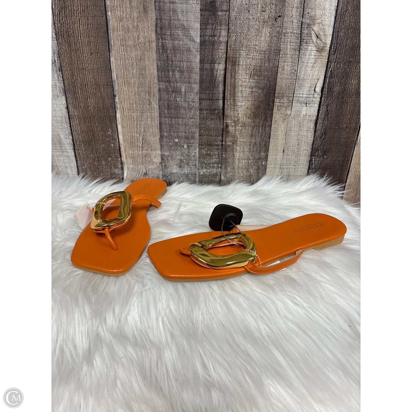 Sandals Flats By Cme In Orange, Size: 10