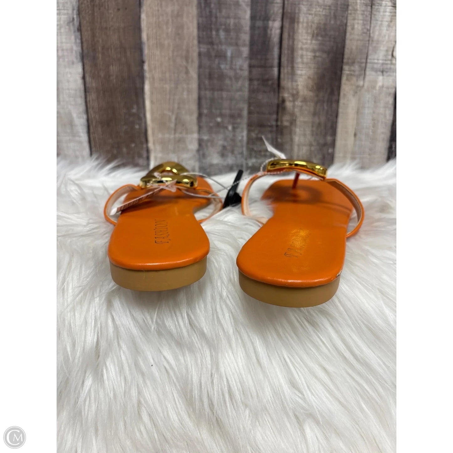 Sandals Flats By Cme In Orange, Size: 10