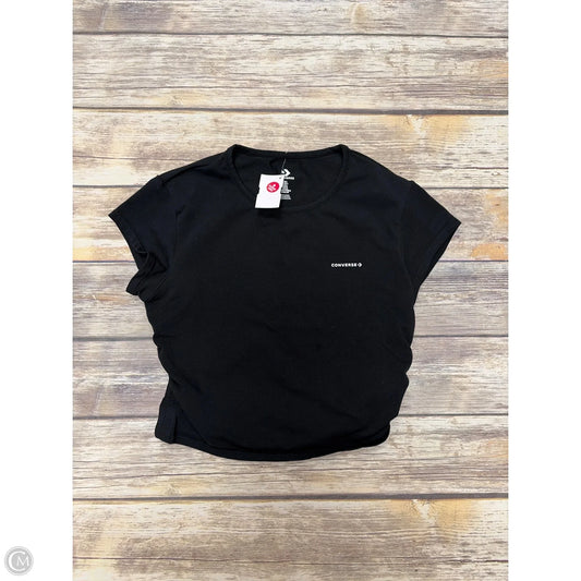 Top Short Sleeve By Converse In Black, Size: L