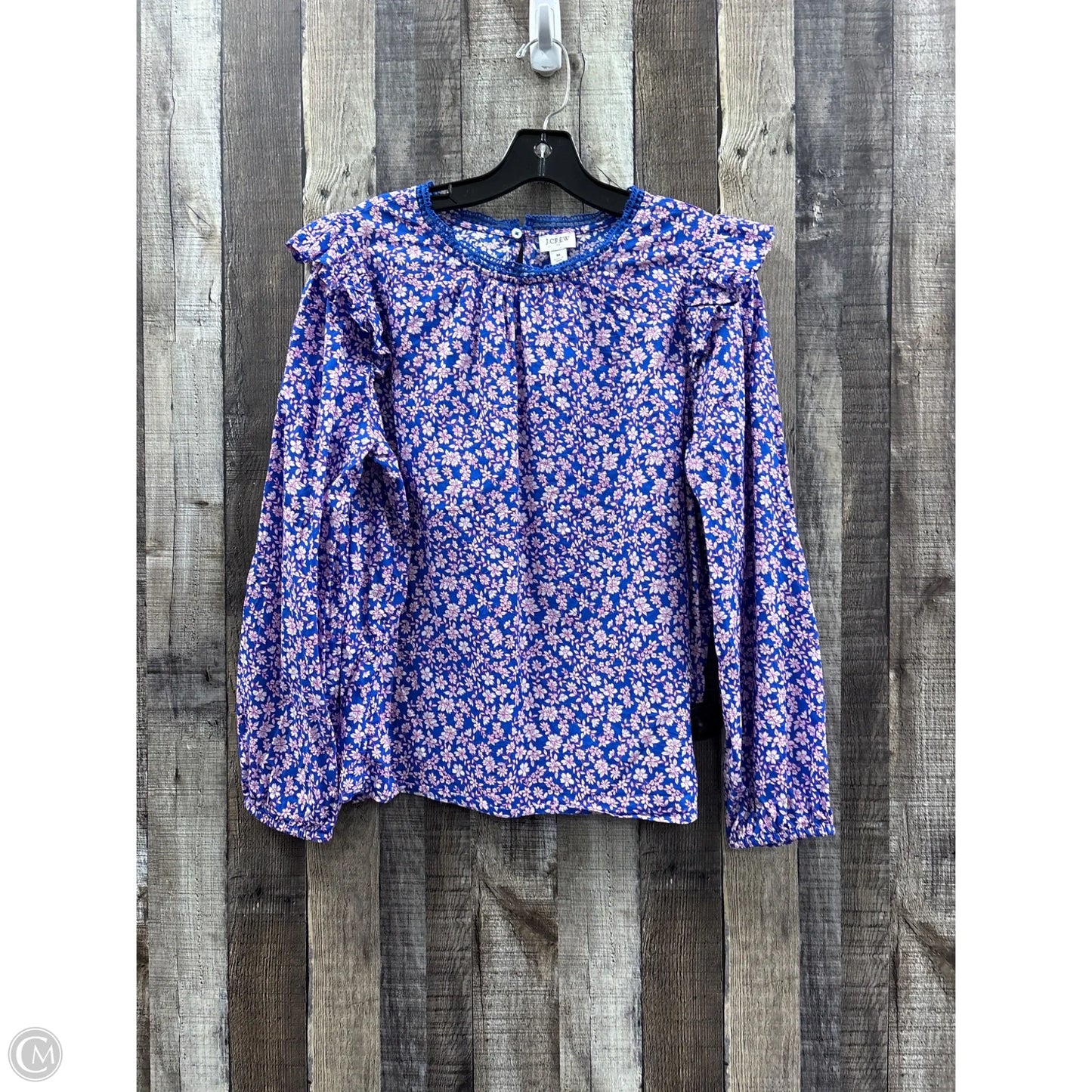 Top Long Sleeve By J. Crew In Floral Print, Size: M