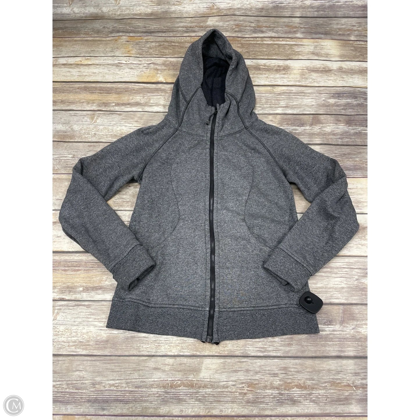 Athletic Jacket By Lululemon In Grey, Size: 8