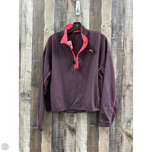 Athletic Jacket By Puma In Purple, Size: Xl