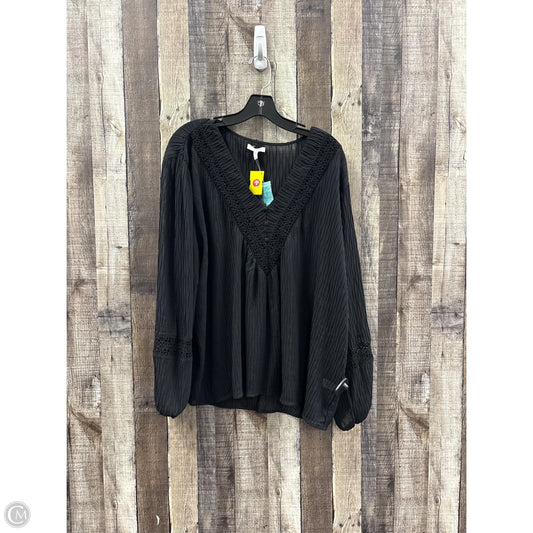 Top Long Sleeve By Maurices In Black, Size: Xxl