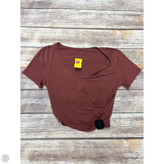 Top Short Sleeve By Lululemon In Bronze, Size: S