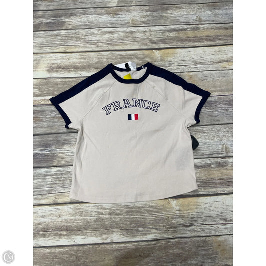 Top Short Sleeve By Divided In Cream, Size: L