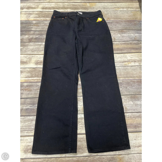 Jeans Wide Leg By Abercrombie And Fitch In Black Denim, Size: 10