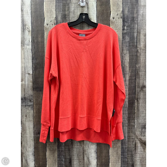 Athletic Top Long Sleeve Collar By Sweaty Betty In Coral, Size: M