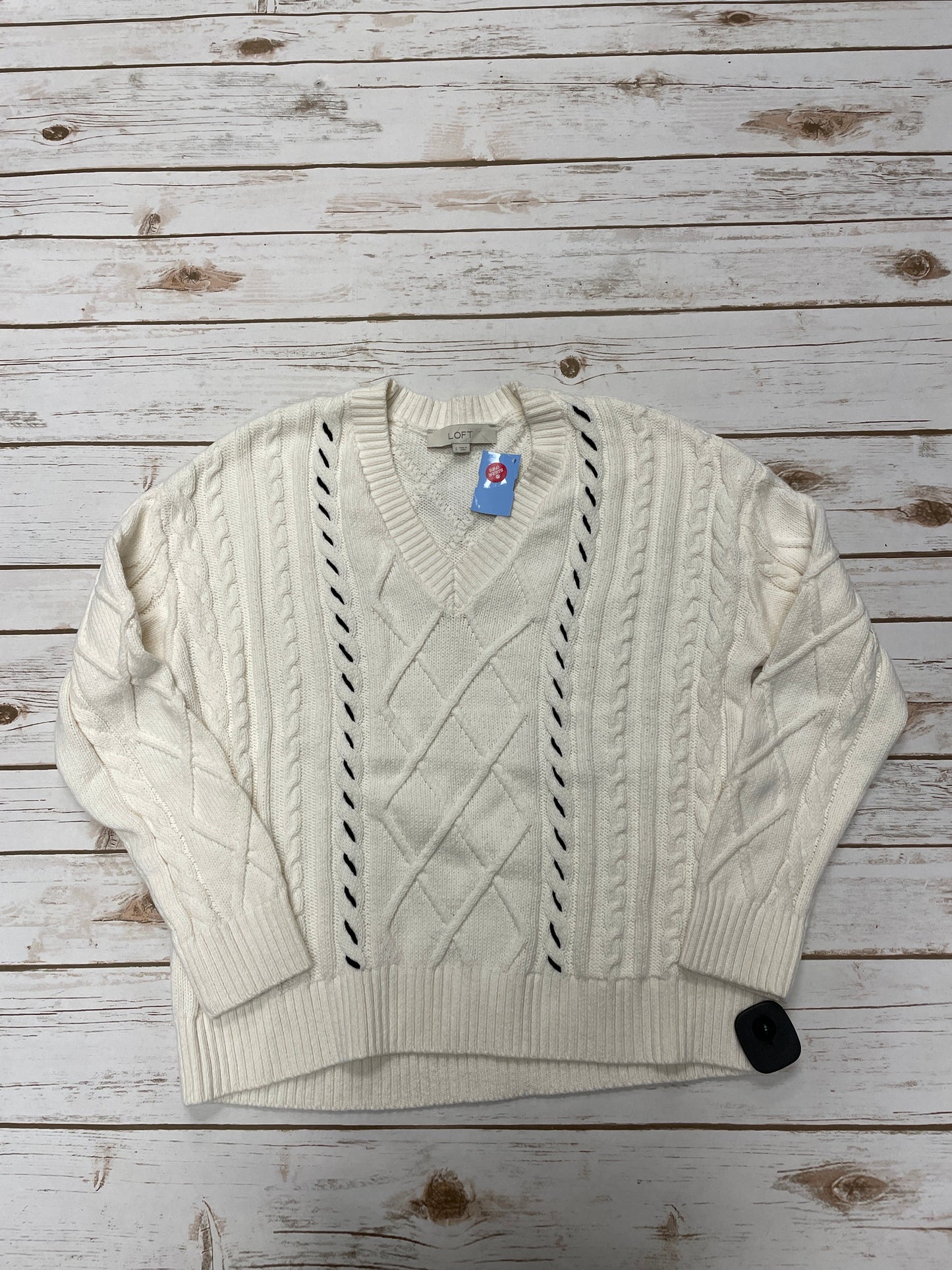 Sweater By Loft In Ivory, Size: S
