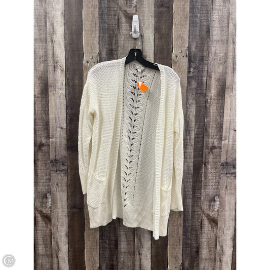 Sweater Cardigan By Pink Rose In Ivory, Size: S