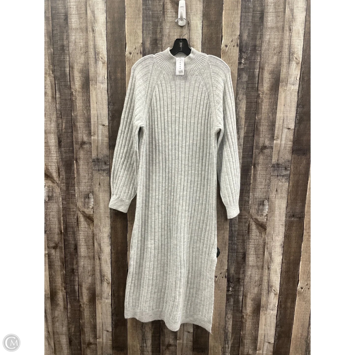 Dress Sweater By Top Shop In Grey, Size: M