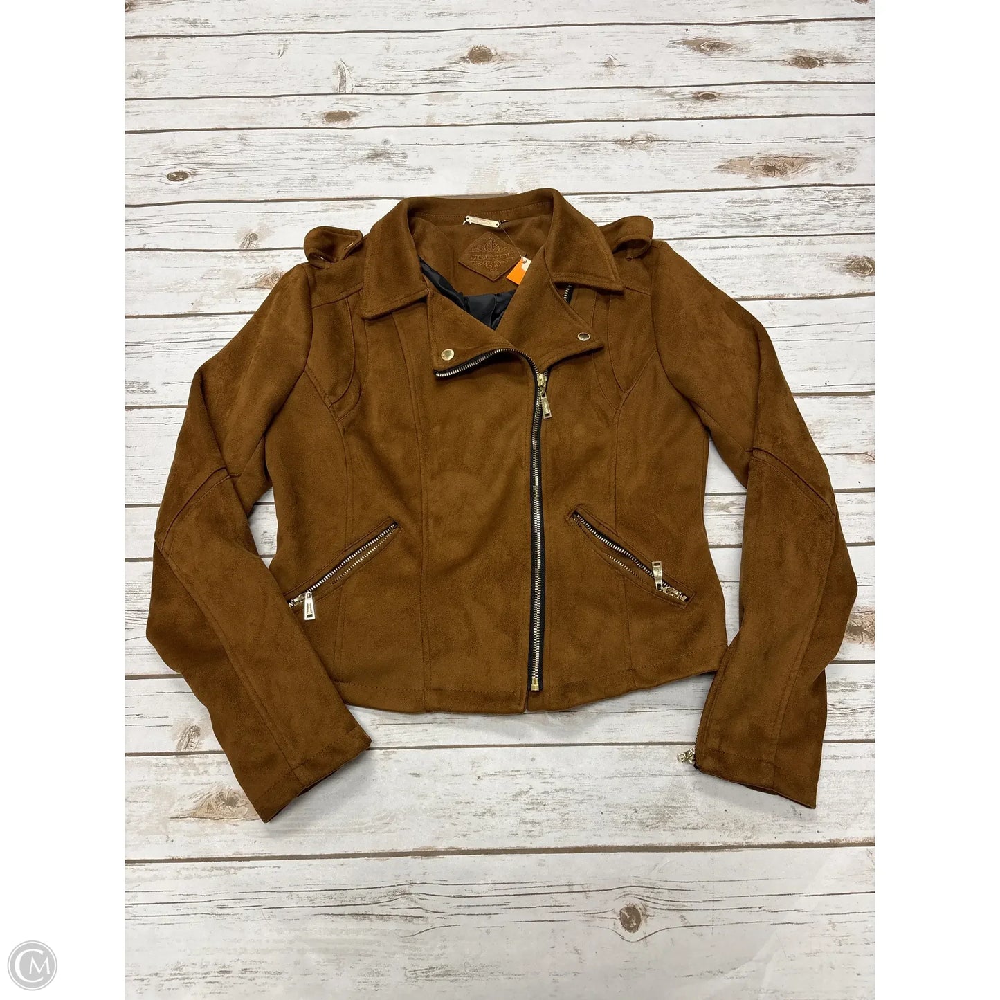 Jacket Moto By Jou Jou In Copper, Size: L