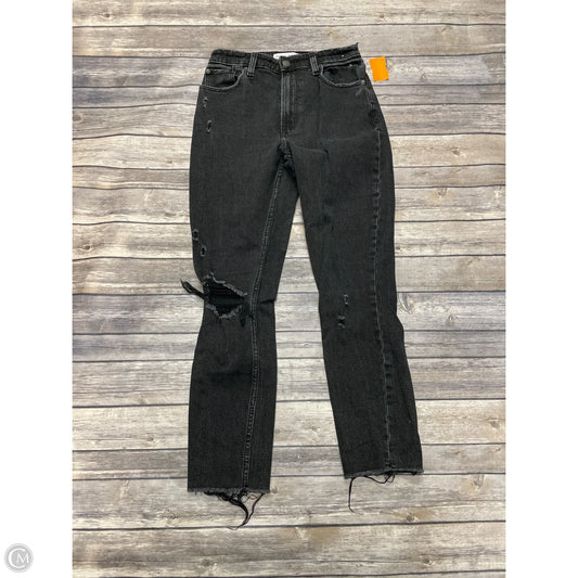 Jeans Skinny By Abercrombie And Fitch In Black Denim, Size: 0