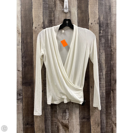 Top Long Sleeve By Banana Republic In Ivory, Size: Xs
