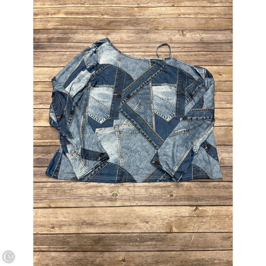 Top Long Sleeve By Shein In Navy, Size: Xl