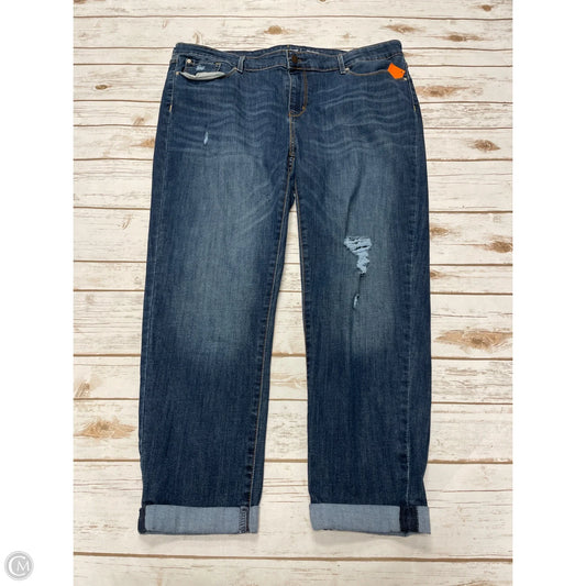 Jeans Cropped By Levis In Blue Denim, Size: 3x
