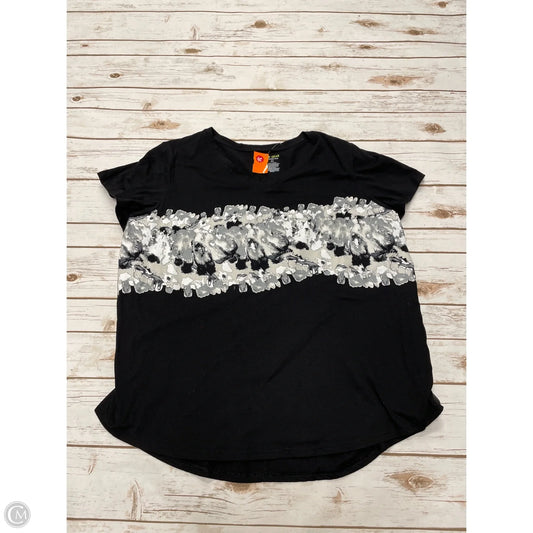 Athletic Top Short Sleeve By Tek Gear In Black, Size: 2x