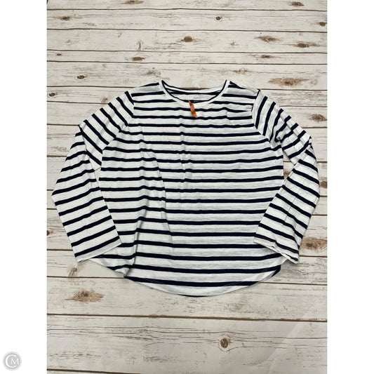 Top Long Sleeve By Sonoma In Blue & White, Size: Xxl