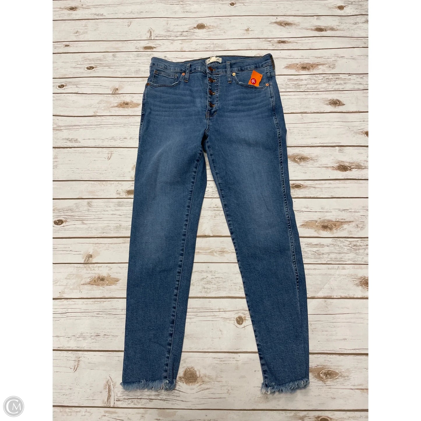 Jeans Straight By Madewell In Blue Denim, Size: 12