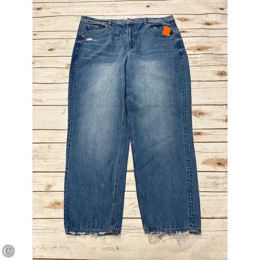 Jeans Straight By American Eagle In Blue Denim, Size: 18