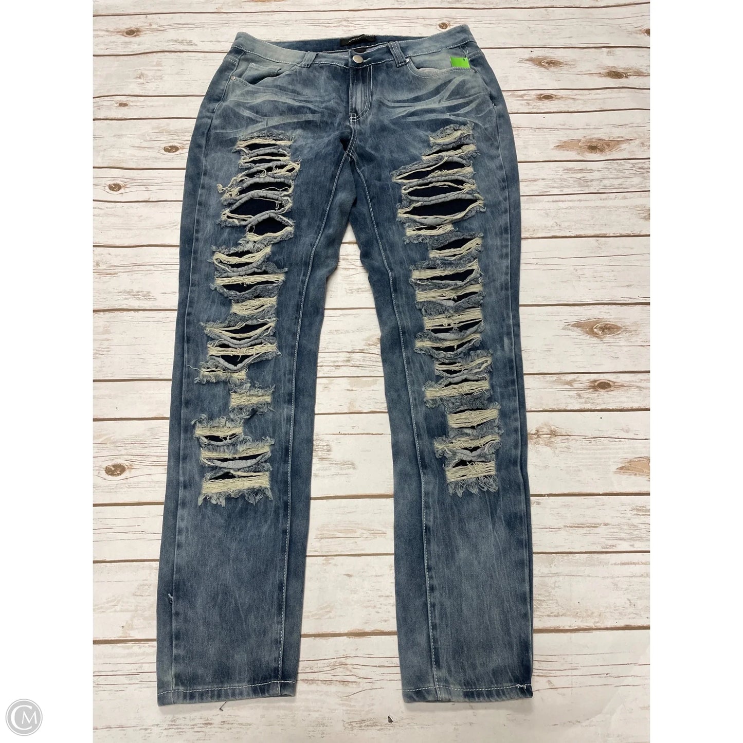 Jeans Straight By Ashley Stewart In Blue Denim, Size: 14