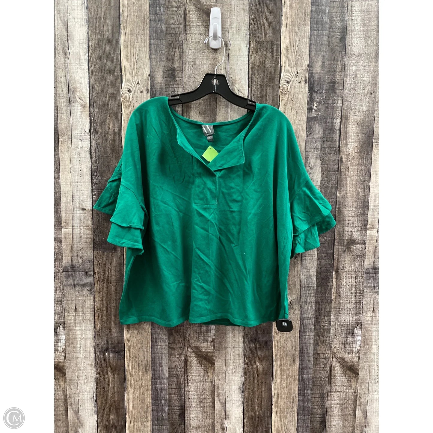 Top Short Sleeve By Worthington In Green, Size: Xl