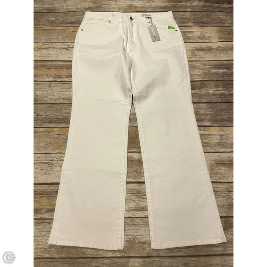 Jeans Straight By Chicos In White Denim, Size: 14