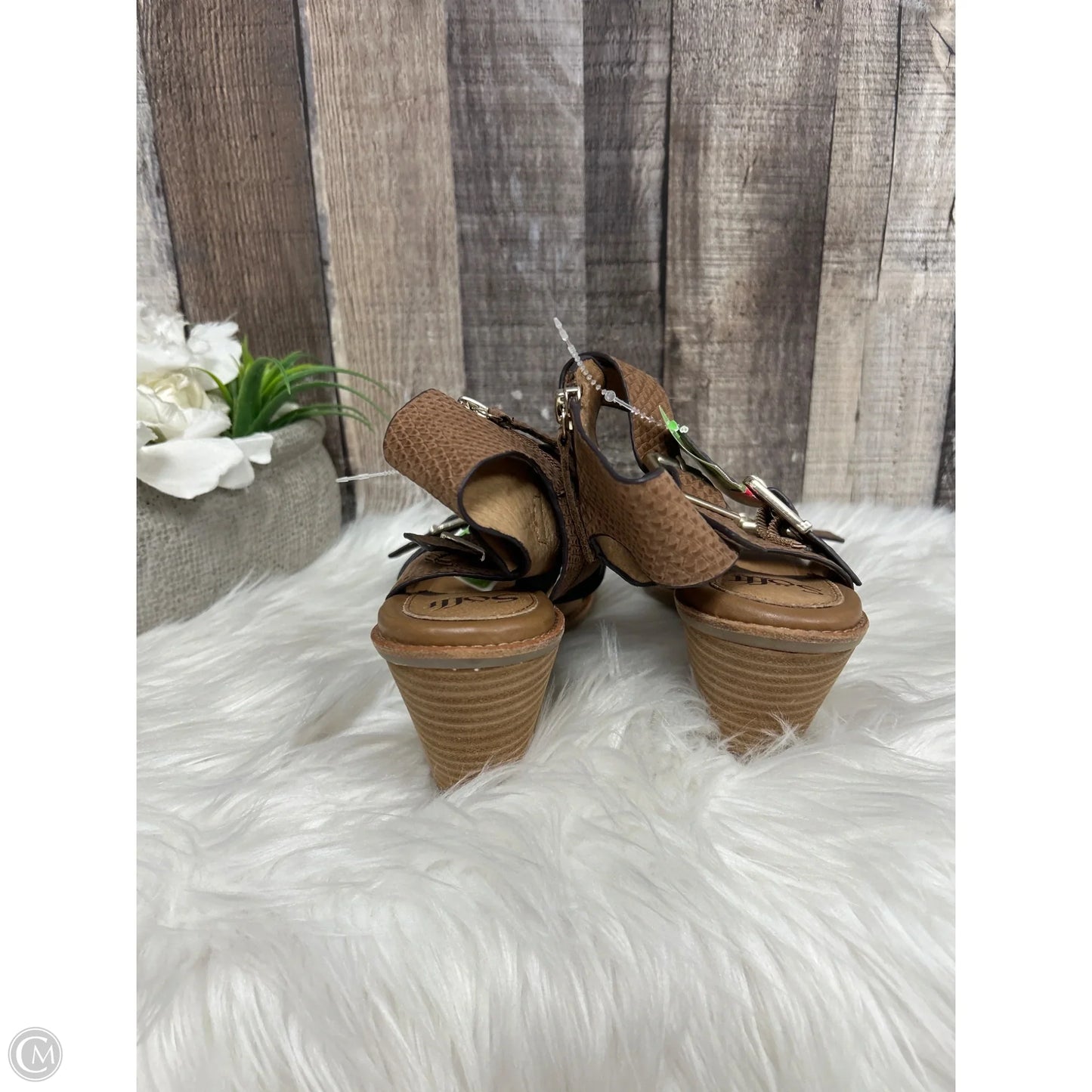 Sandals Heels Block By Sofft In Tan, Size: 9.5
