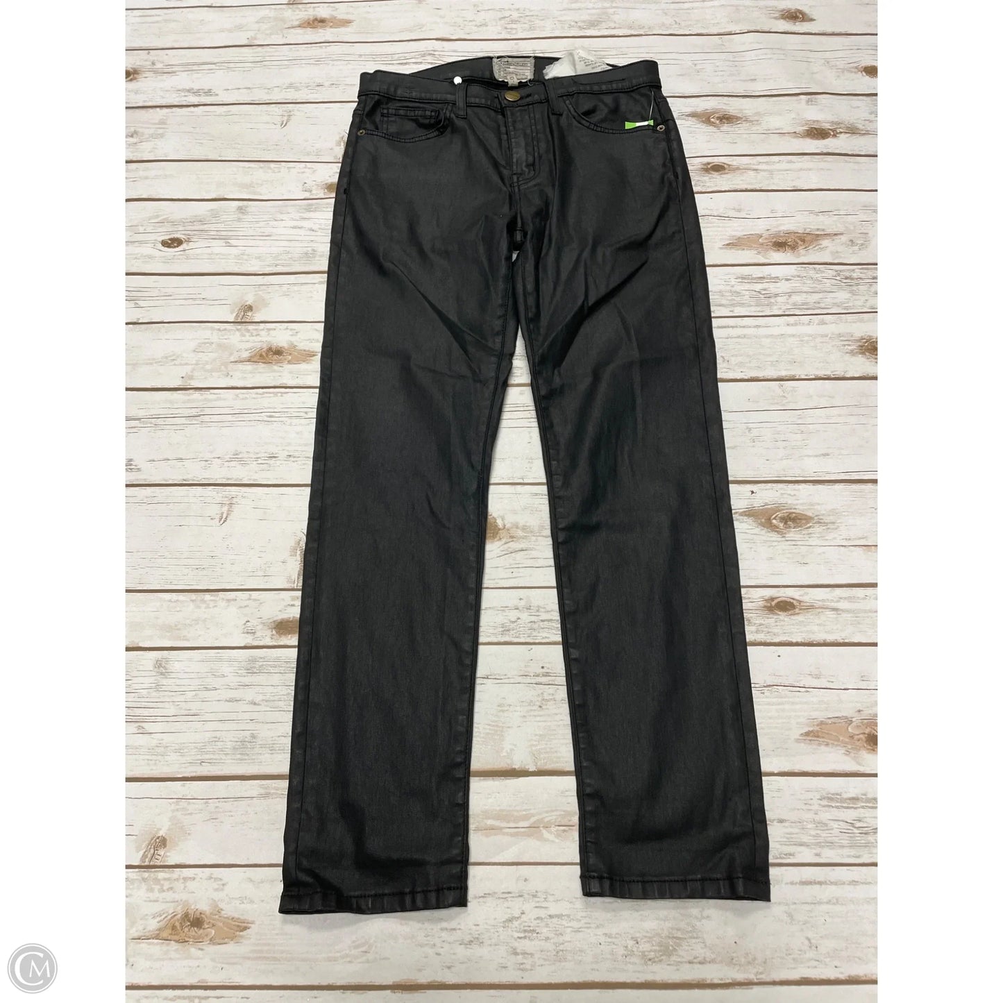 Jeans Straight By Current/elliott In Black, Size: 4