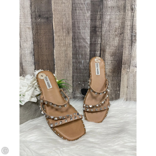 Sandals Flats By Steve Madden In Tan, Size: 8