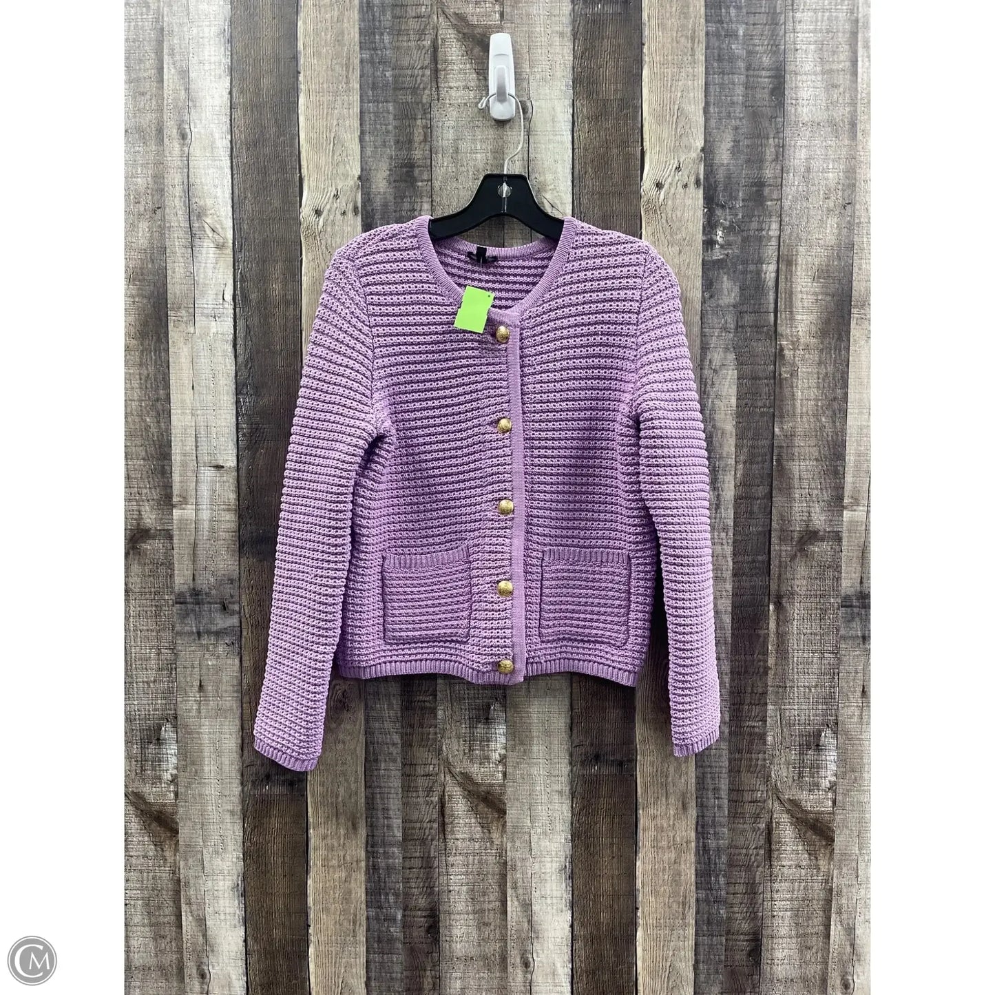 Sweater Cardigan By Talbots In Purple, Size: S