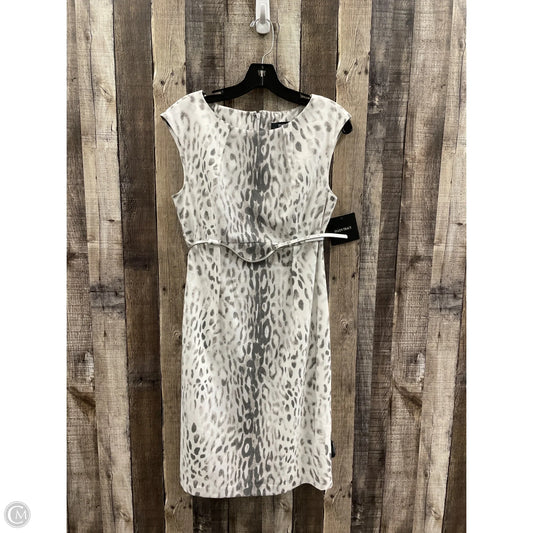 Dress Casual Midi By Ellen Tracy In Grey & White, Size: M