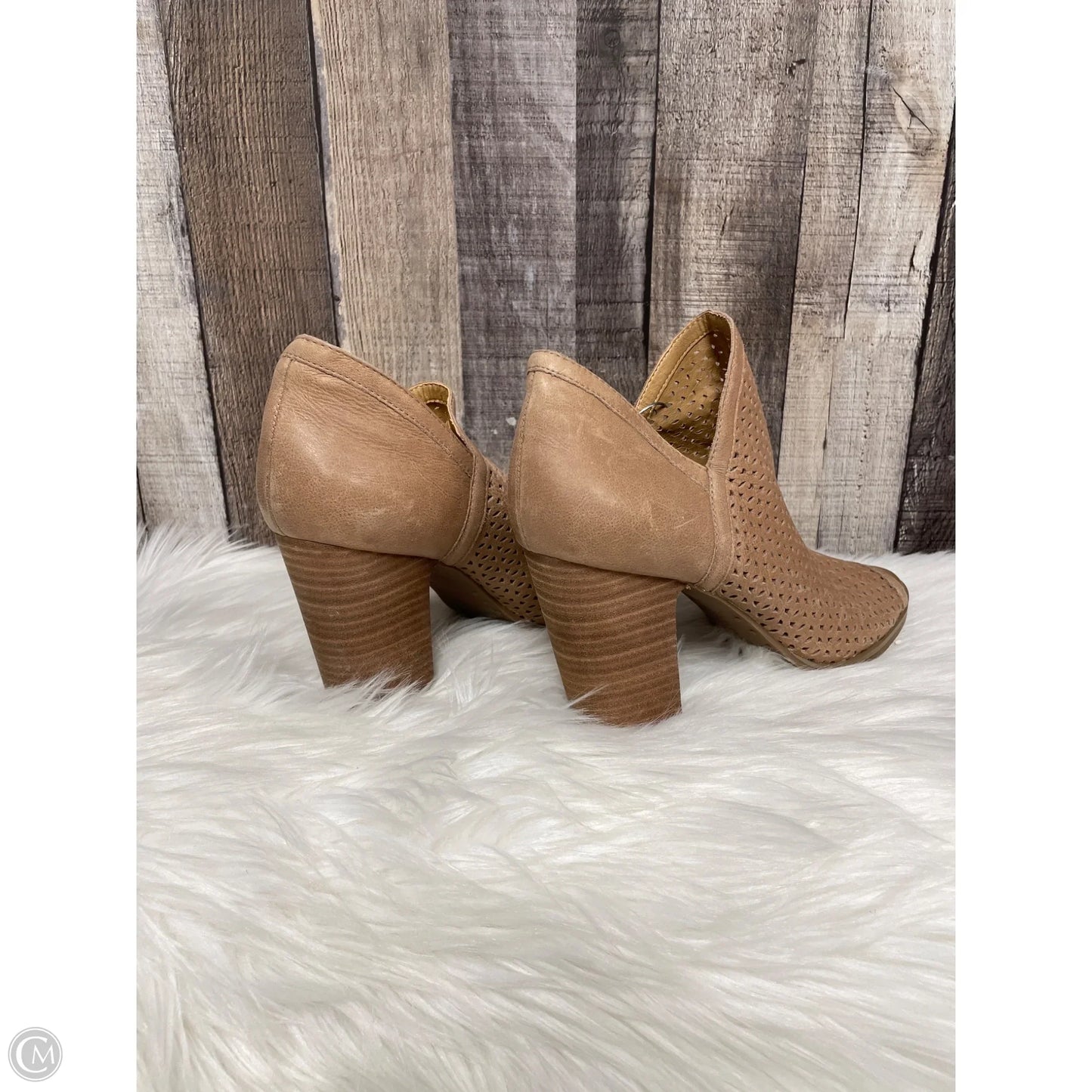 Sandals Heels Block By Lucky Brand In Tan, Size: 9