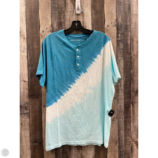 Top Short Sleeve By Cme In Blue, Size: L