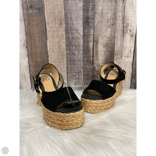 Sandals Heels Wedge By Sam Edelman In Black & Brown, Size: 6.5